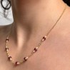 Collier with Rhodolite and Microperle Rose