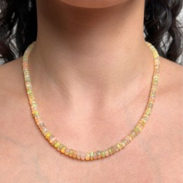 Opale Etiope Necklace with Washer ø 3.5/6,5 mm