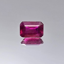Octagonal cut ruby 0.74 ct.