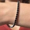 Bracciale Tennis con Spinello Nero ø 4 mm