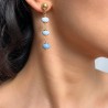Earrings in Rosario with Opale Blu in Rondella