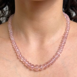 Pink Quartz Necklace in Washer 180 Ct.