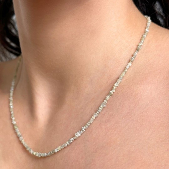 Diamond Necklace Grey Yellow 13,5 Ct.