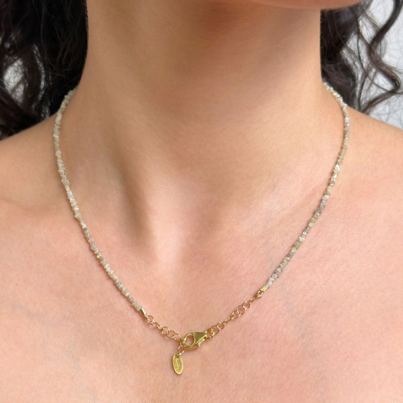 Diamond Necklace Grey Yellow 13,5 Ct.