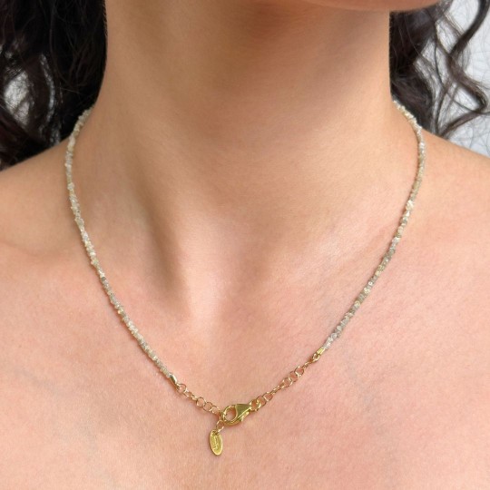 Diamond Necklace Grey Yellow 13,5 Ct.