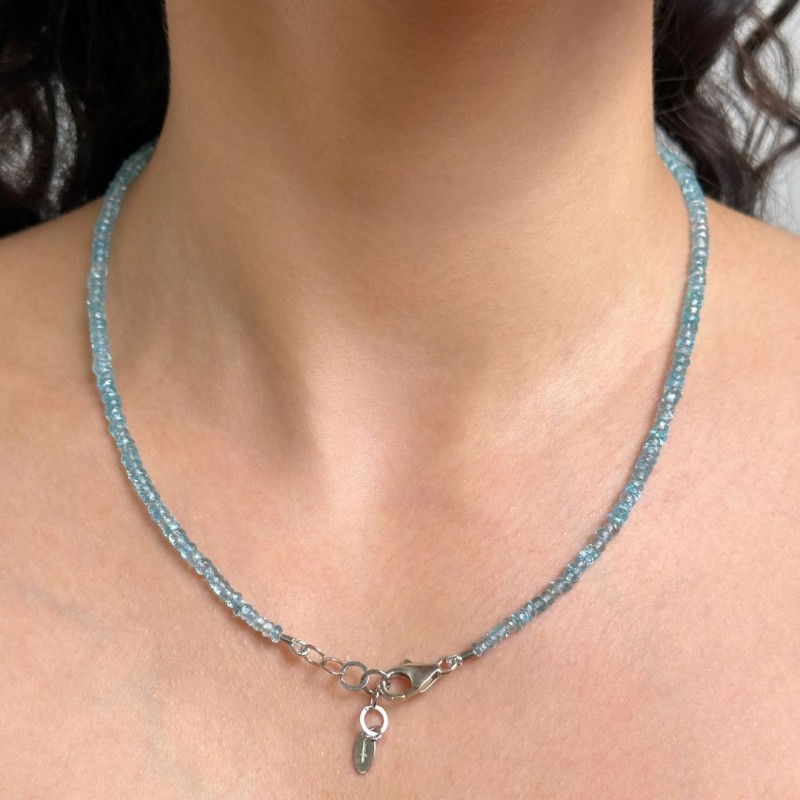 Necklace of Apatite Azzurra 52 Ct.