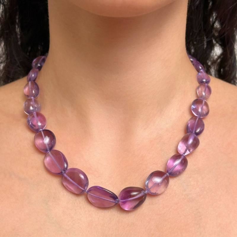 Collana Ametista Glicine a Sasso Scalare