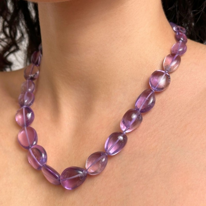 Collana Ametista Glicine a Sasso Scalare