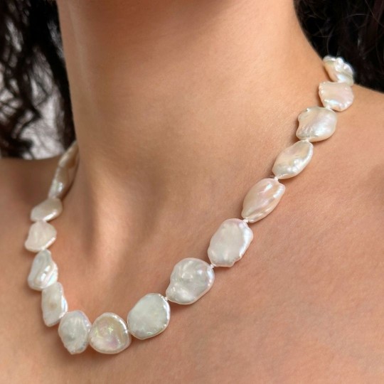 Collana Perle Keshi Leggermente Scalare