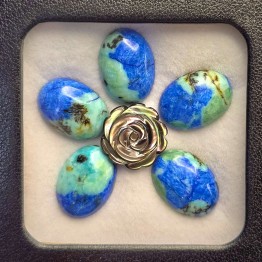 Offer Lot 6 Stones: Azurmalachite and Mother of Pearl Tahiti