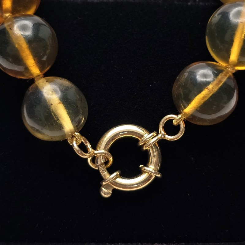 Collana di Ambra Mesoamericana Sferica