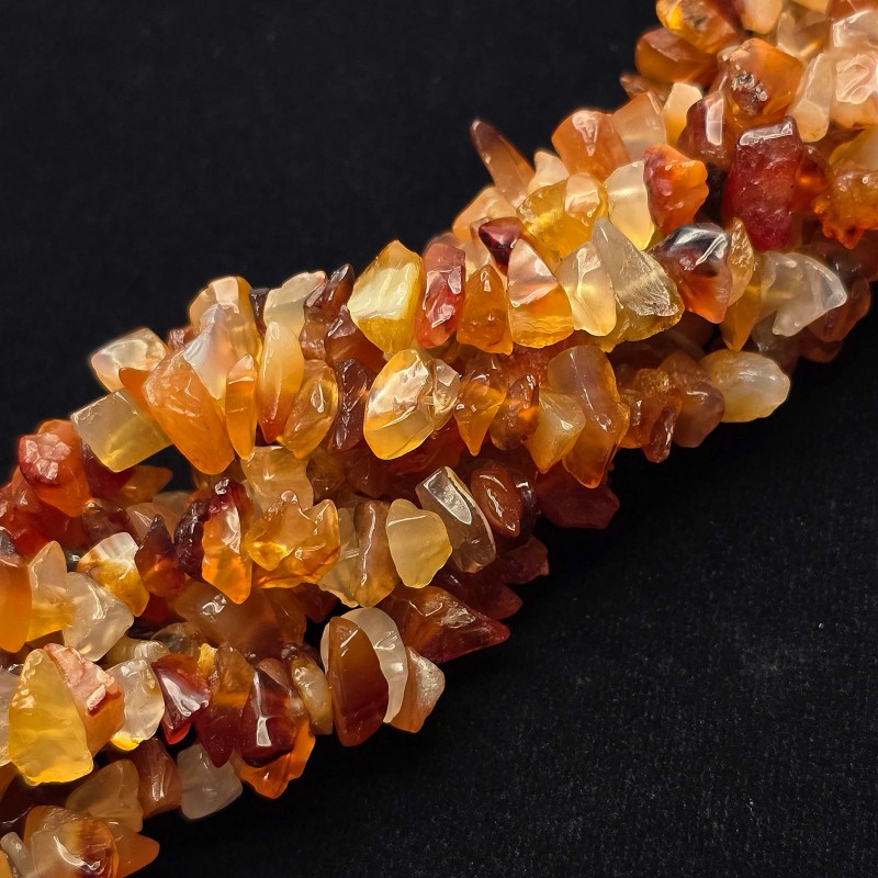 Closed Wire of Agata Arancio to Chips ø 6/10 mm