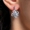 Orecchini a Fiore con Moissanite Sintetica