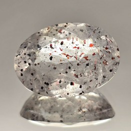 Stone of Quartz with Ematite and Lepidocrocite Oval discarded