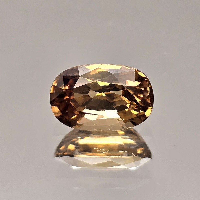 Gemstone of intense yellow zircon 3.57 ct.