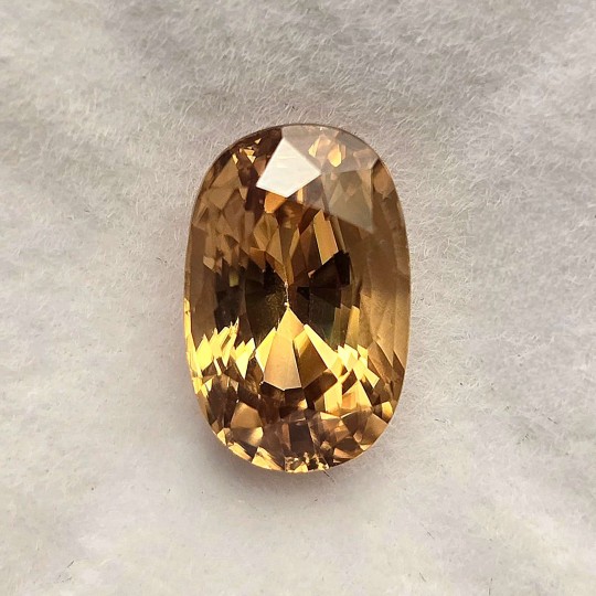 Gemstone of intense yellow zircon 3.57 ct.