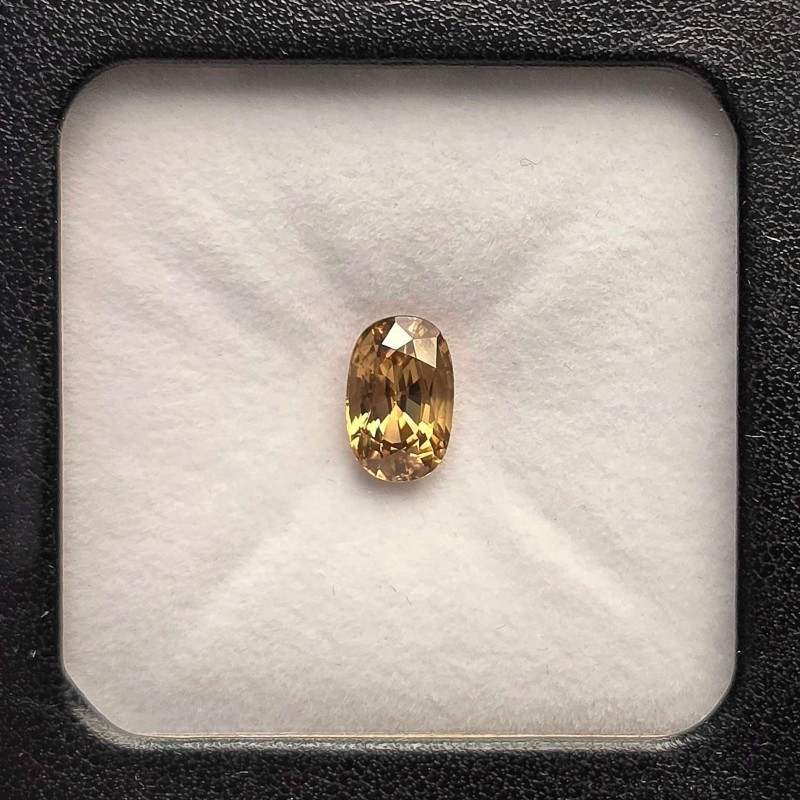 Gemstone of intense yellow zircon 3.57 ct.