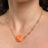 Collier with 1 Conchiglia Spiny Incisa a Rosa