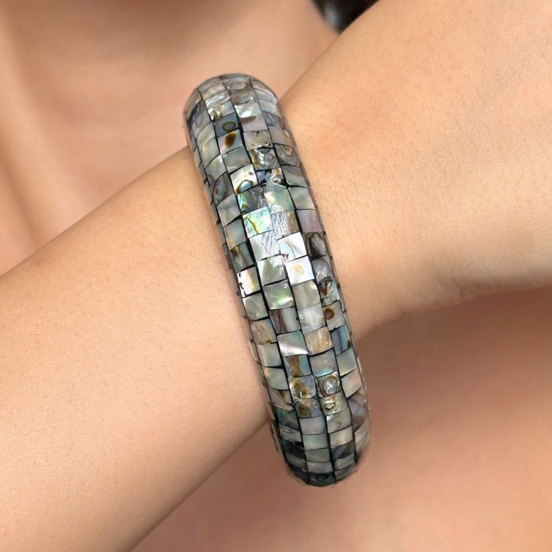 Bracciale Rigido di Madreperla Abalone