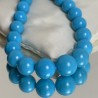 Strand of natural spherical turquoise Polished to GraduatedØ 12.5 / 18 mm