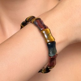 OFFER: Bracelet on Elastic Tiger Eye, Bue e Falco