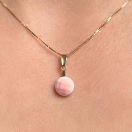Pendente con Conchiglia Rosa Naturale