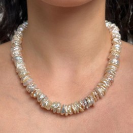 Necklace Pearl Keshi Multicolor