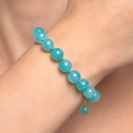 Bracelet of Spherical Amazon Liscia