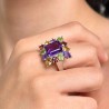 Anello di Ametista e Contorno di Multipietre