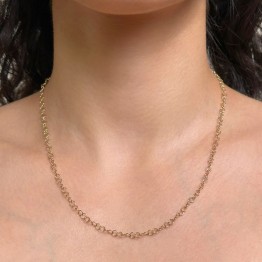 925‰ Gold Plated Silver Smooth Link Chain
