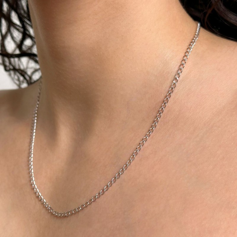 Catenina ad Ovale Twist in Argento 925‰