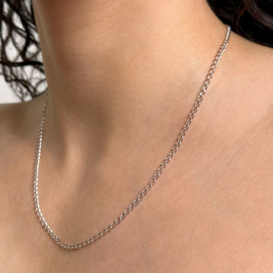 Catenina ad Ovale Twist in Argento 925‰