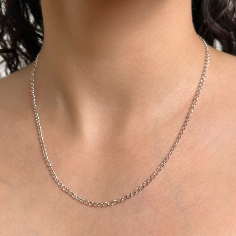 Catenina ad Ovale Twist in Argento 925‰