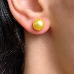 Earrings in Lodo Perle Gold reinforced