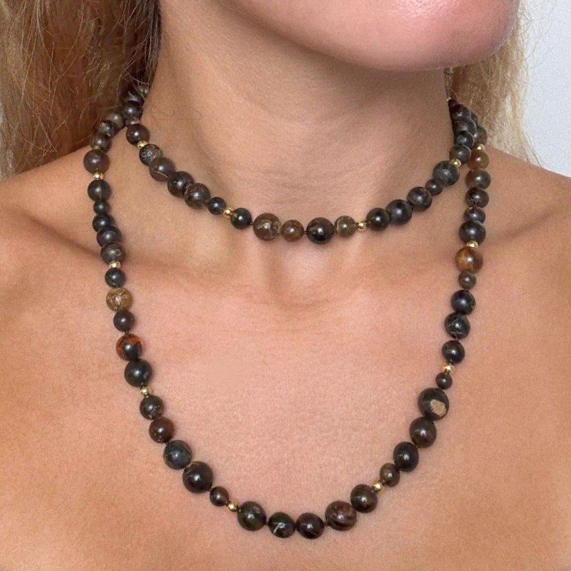 Collana Lunga di Ambra Birmana