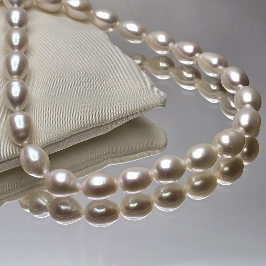 Strand of Pearl White pseudogoccia Ø 8/9 mm