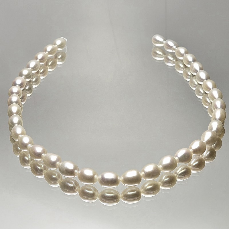 Strand of Pearl White pseudogoccia Ø 8/9 mm