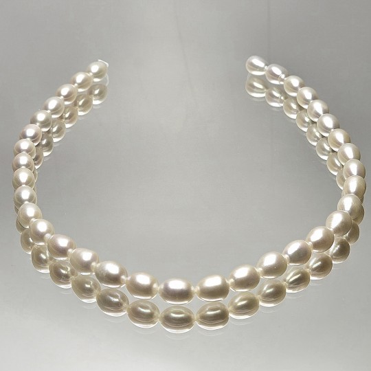 Strand of Pearl White pseudogoccia Ø 8/9 mm