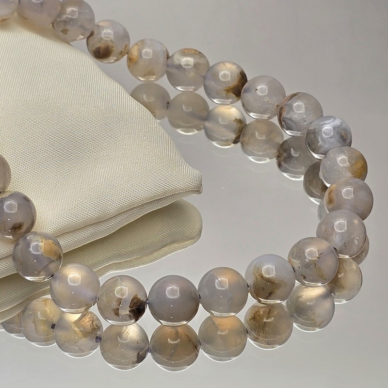Filo di Calcedonio Sferico Liscio ø 10 / 10,5 mm