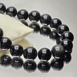 Filo di Ossidiana Arcobaleno Sferica Liscia ø 17,5/18 mm