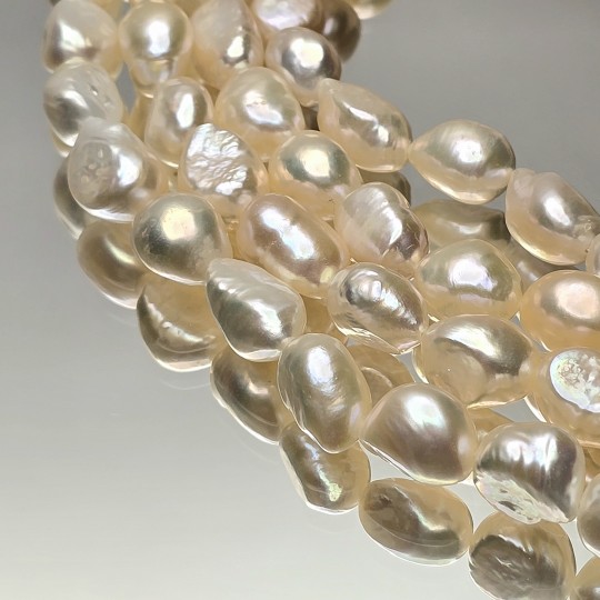 Filo di Perle Rosa Barocche Allungate ø 9/10 mm