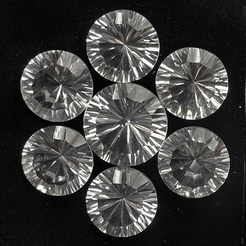 Lot offer 7 stones of Rock Crystal Quartz Round