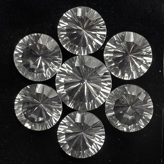 Lot offer 7 stones of Rock Crystal Quartz Round