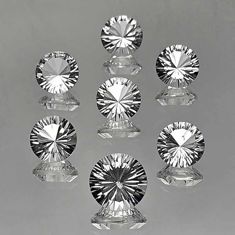 Lot offer 7 stones of Rock Crystal Quartz Round