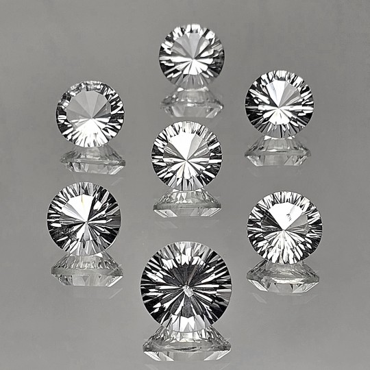 Lot offer 7 stones of Rock Crystal Quartz Round