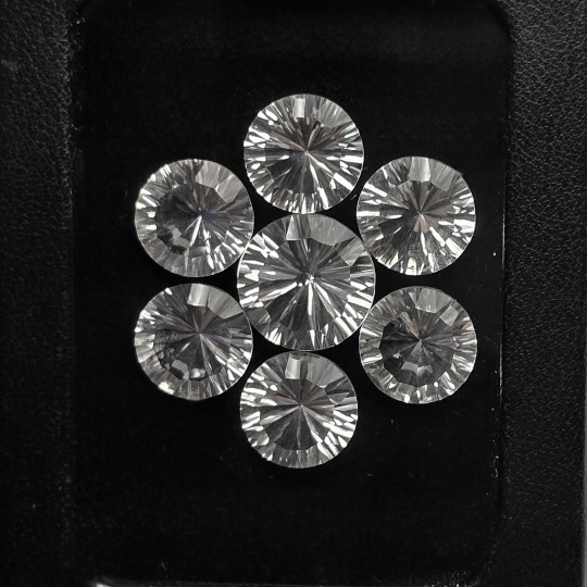 Lot offer 7 stones of Rock Crystal Quartz Round