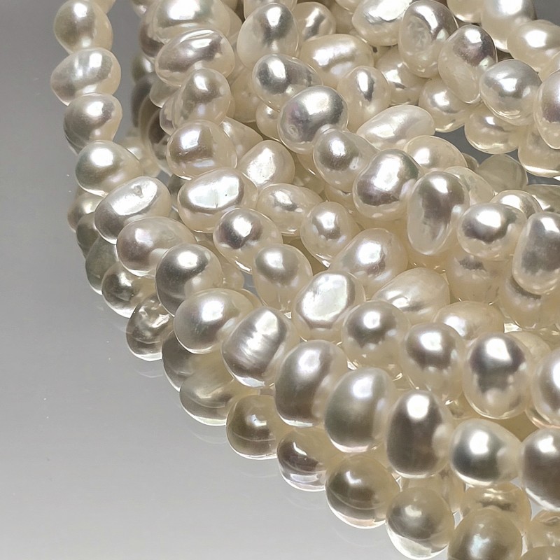 Filo di Perle Barocche Bianche ø 8,5/9,5 mm