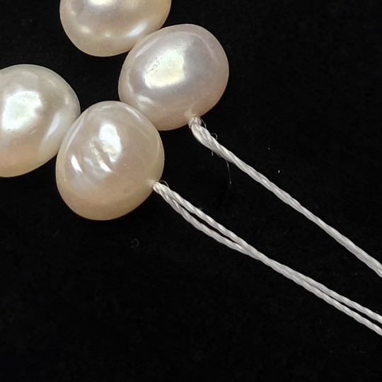 Filo di Perle Barocche Bianche ø 8,5/9,5 mm