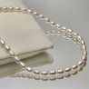 Strand of Pearl White ovals Ø 4 / 4.5 mm
