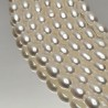 Strand of Pearl White ovals Ø 4 / 4.5 mm